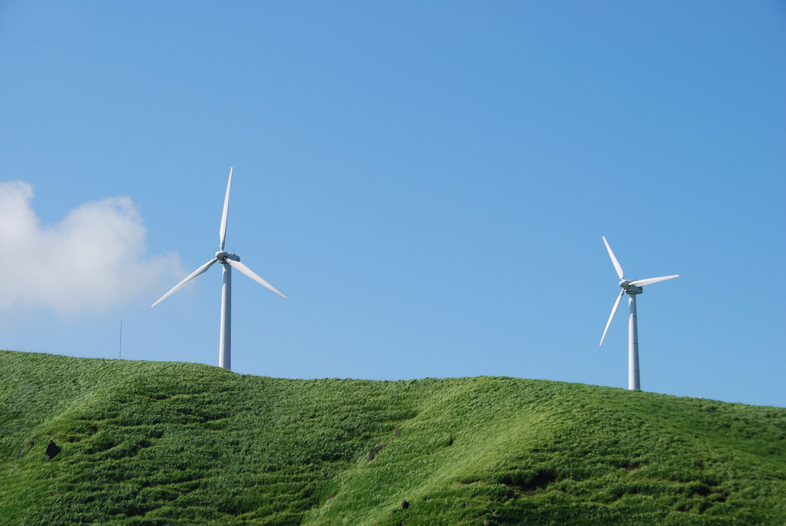 Wind power at Mt.Aso Kyusyu Japan
